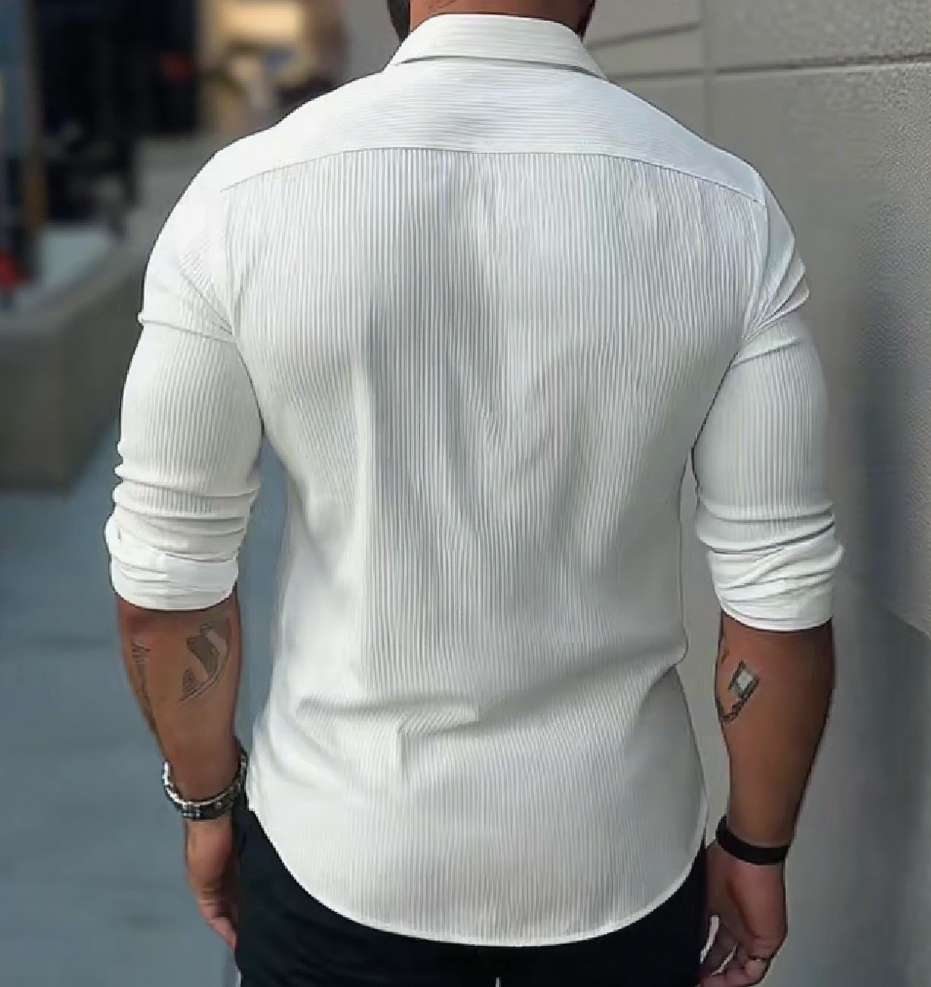 Men's Slim Fit Long Sleeve Cotton Knit Shirt Lightweight Summer Top