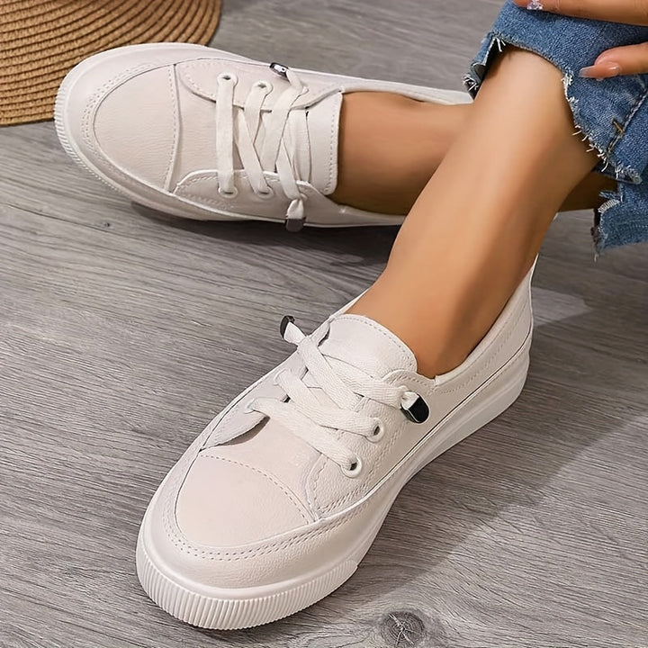 Leather Slip On Sneakers for Women Summer Casual Wear