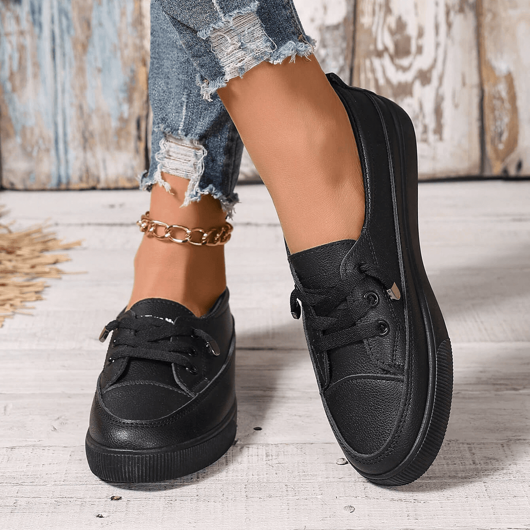 Leather Slip On Sneakers for Women Summer Casual Wear