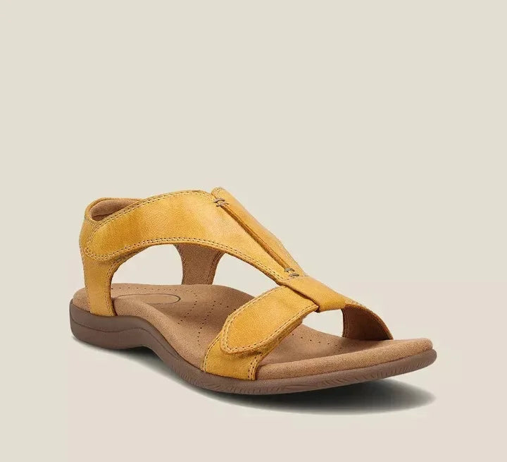 Leather Orthopedic Arch Support Sandals for Women Summer Casual Wear