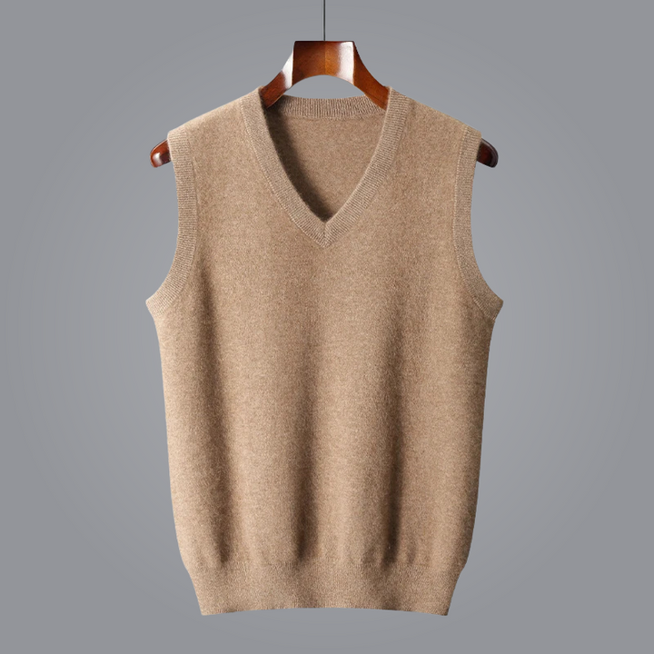 Men's Cotton Knit Summer Vest V-Neck Sweater