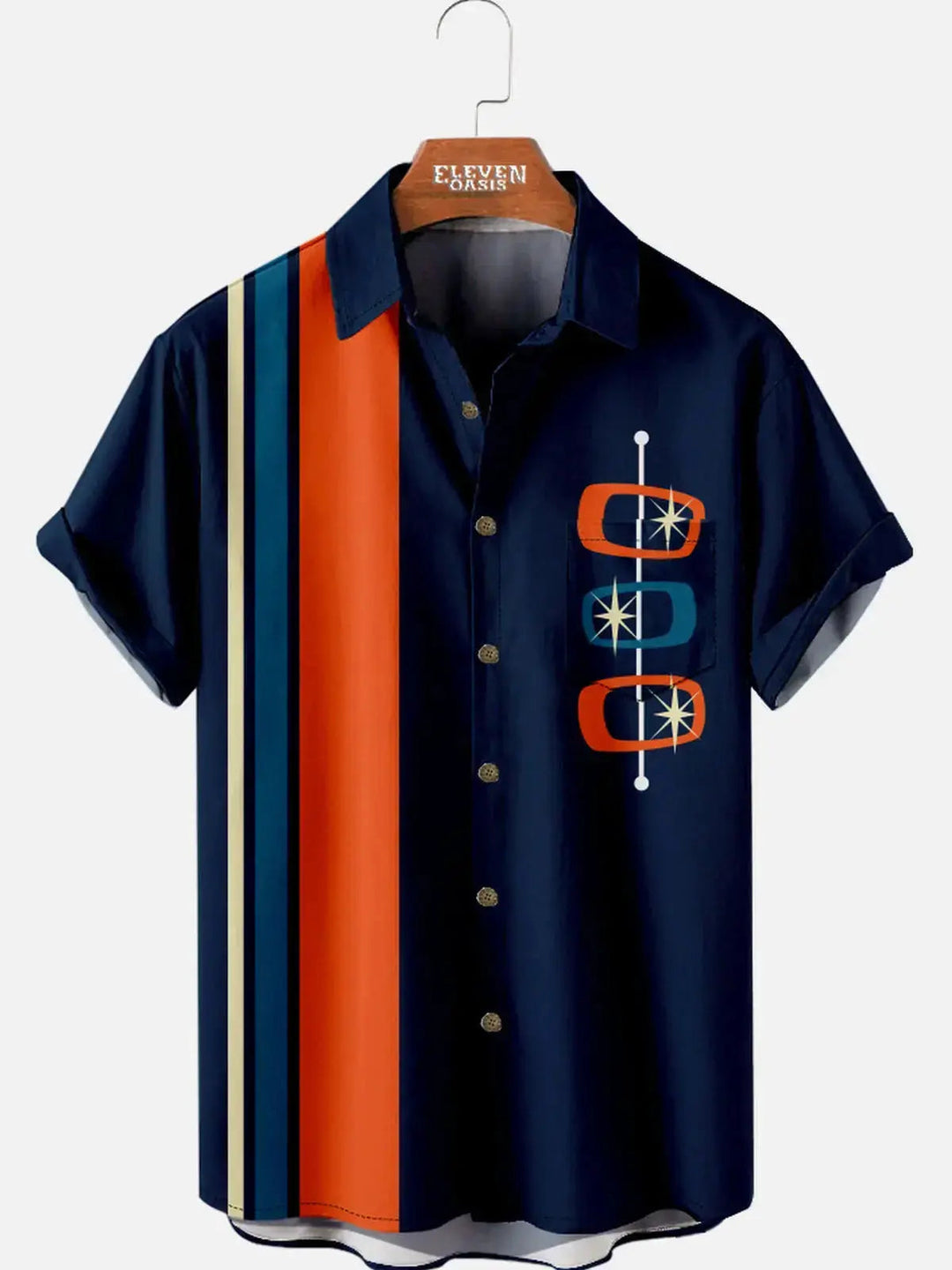 Men's Cotton Short Sleeve Bowling Shirt for Australian Summer