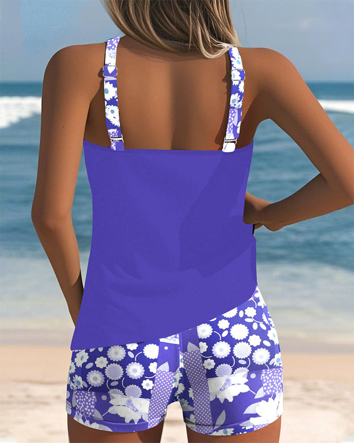 Women's Two Piece Summer Tankini Swimsuit Set