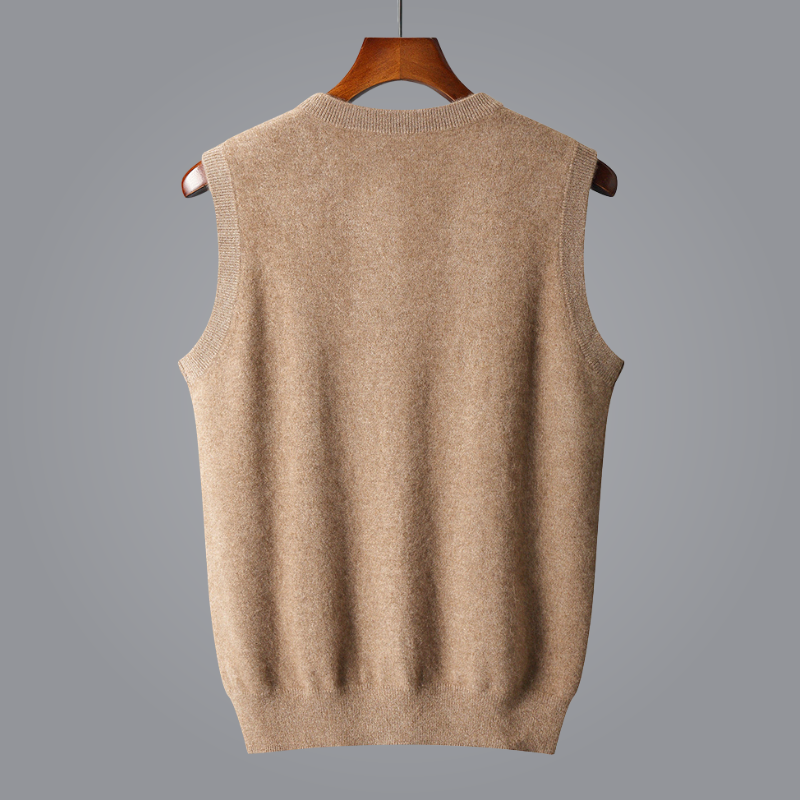 Men's Cotton Knit Summer Vest V-Neck Sweater