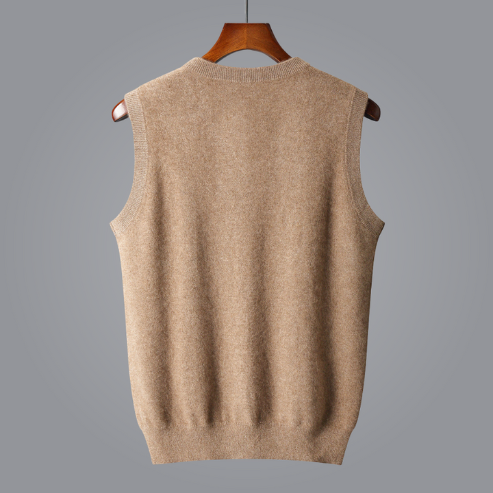 Men's Cotton Knit Summer Vest V-Neck Sweater