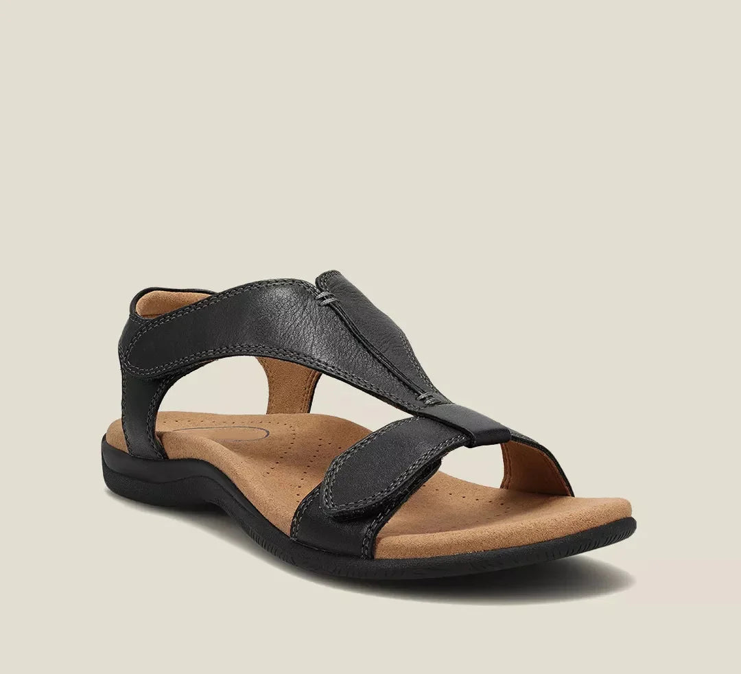 Leather Orthopedic Arch Support Sandals for Women Summer Casual Wear