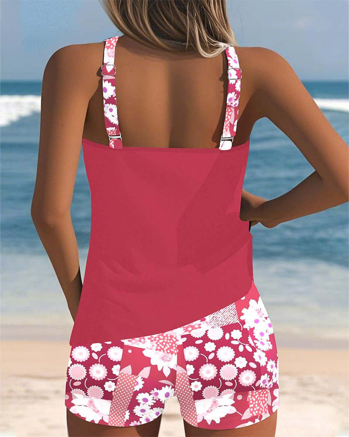 Women's Two Piece Summer Tankini Swimsuit Set