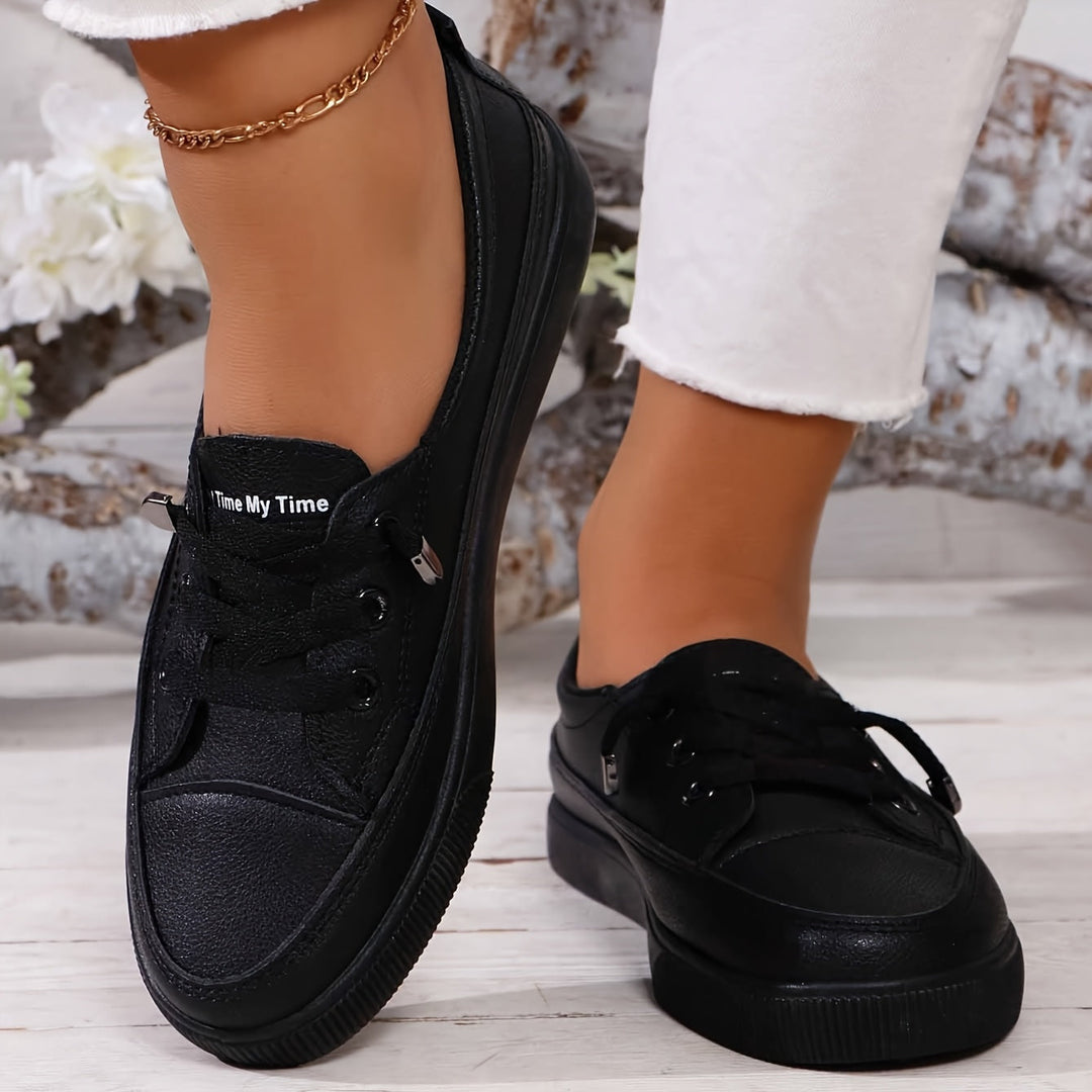 Leather Slip On Sneakers for Women Summer Casual Wear