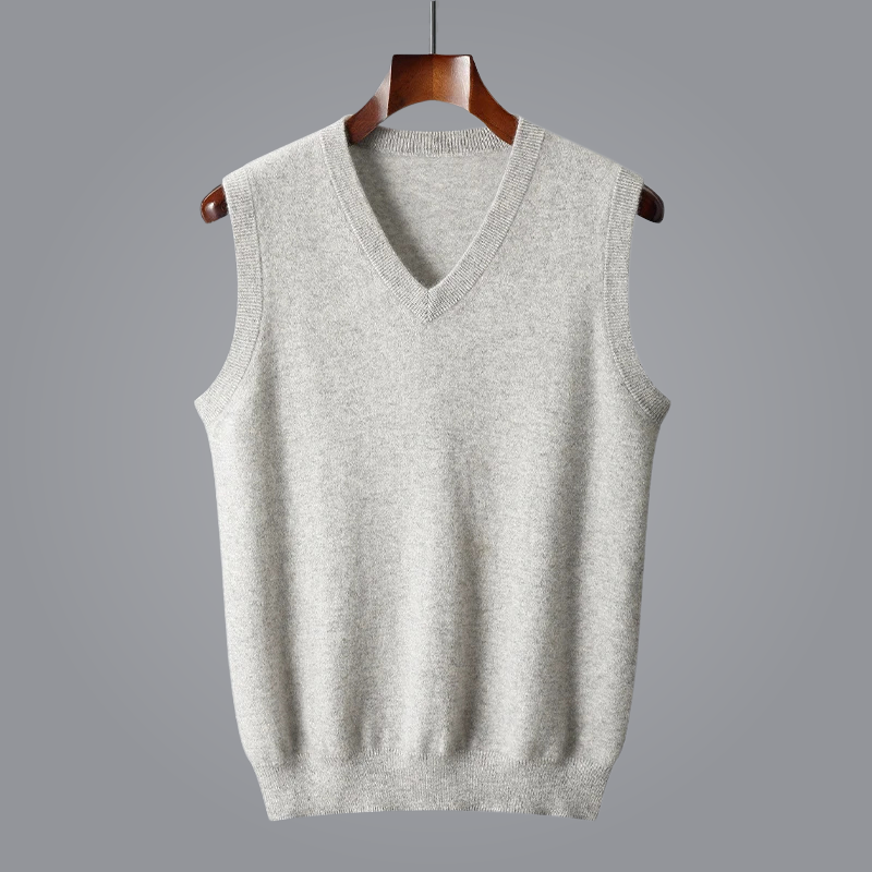 Men's Cotton Knit Summer Vest V-Neck Sweater