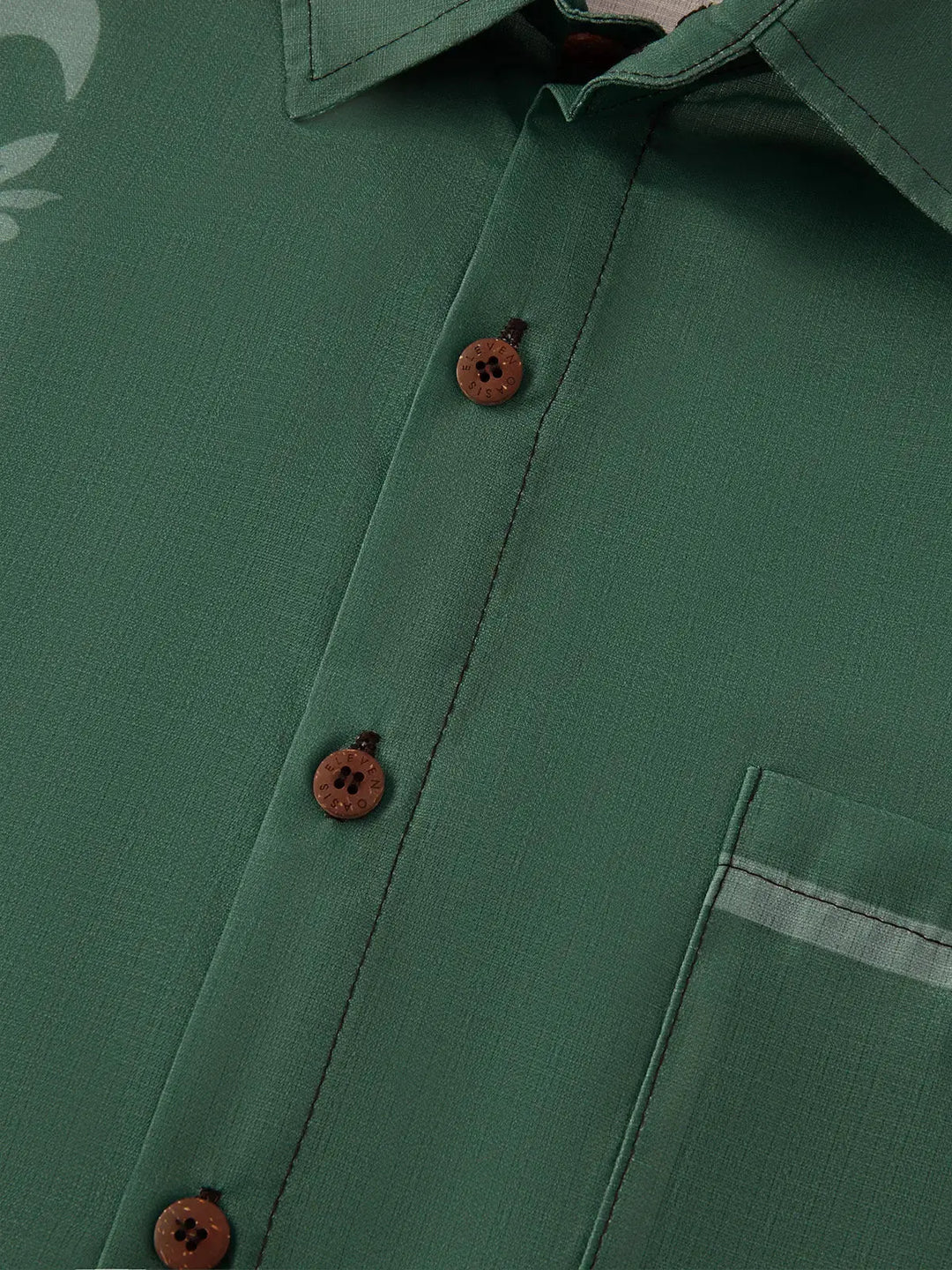 Cotton Short Sleeve Button Down Men's Summer Print Shirt