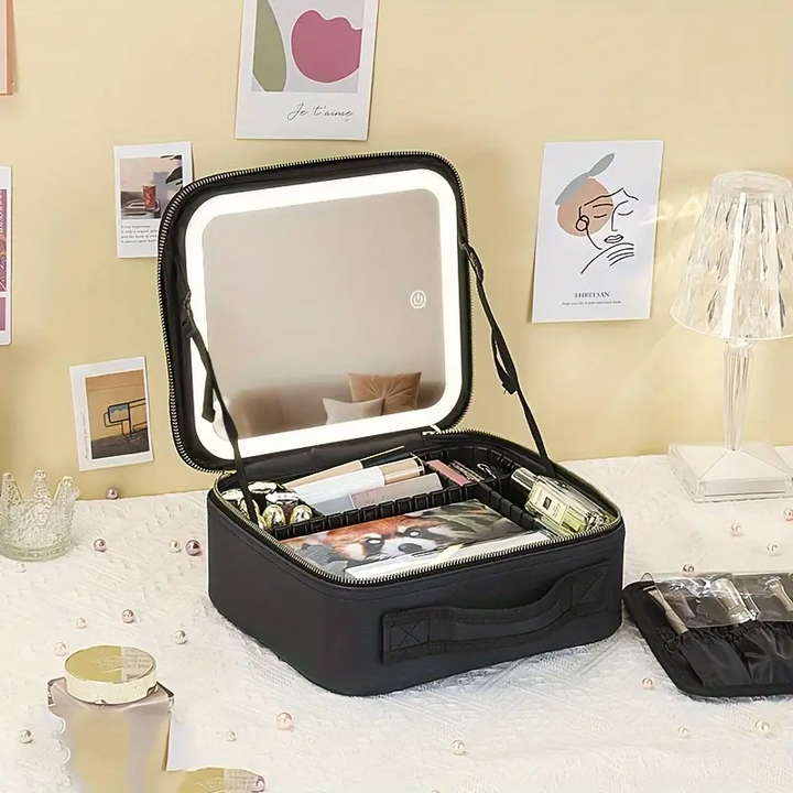 Premium Makeup Bag™ with LED Mirror