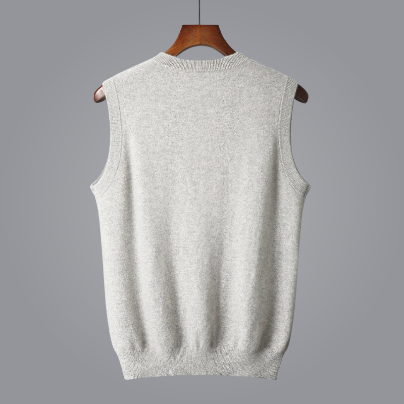 Men's Cotton Knit Summer Vest V-Neck Sweater