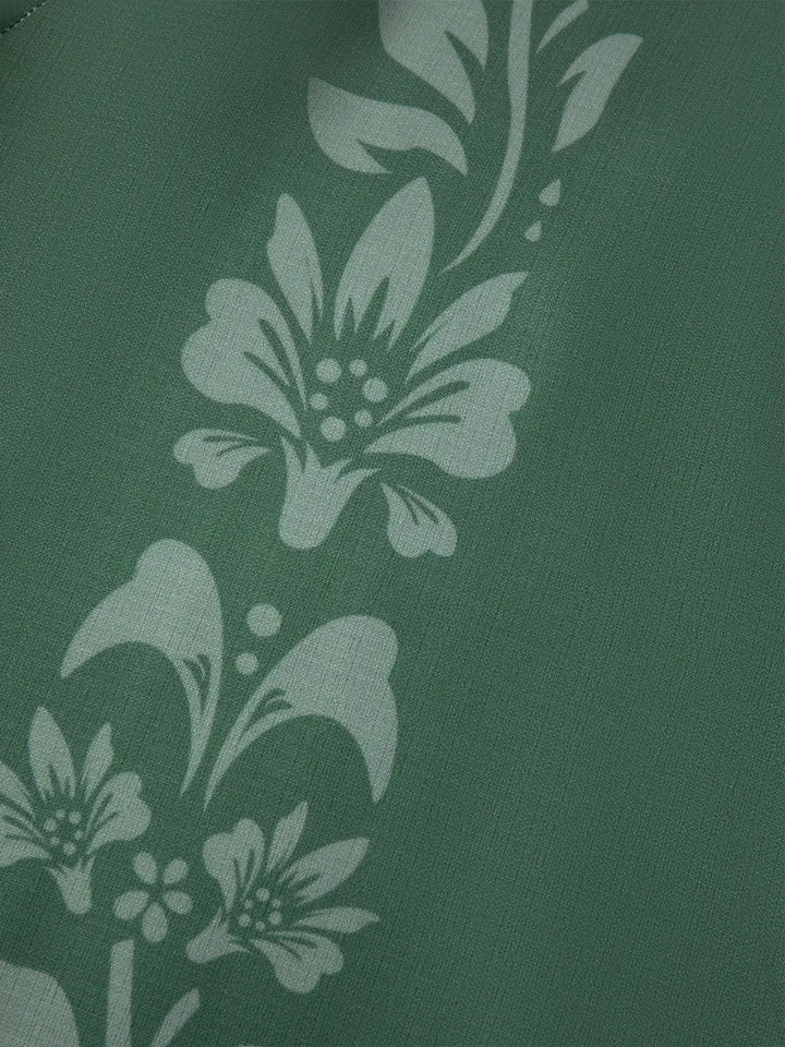 Cotton Short Sleeve Button Down Men's Summer Print Shirt