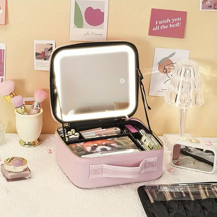 Premium Makeup Bag™ with LED Mirror