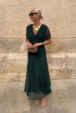 Women's Summer Chiffon V-Neck Maxi Dress