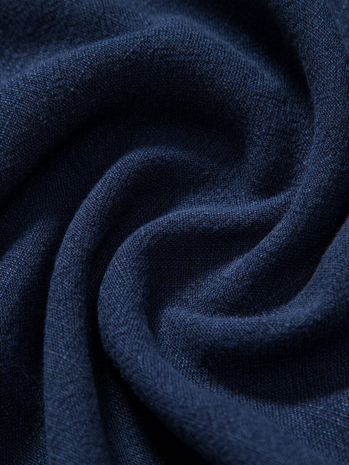 Men's Knit Shirt and Trousers Set Relaxed Fit Lightweight Two-Piece Outfit