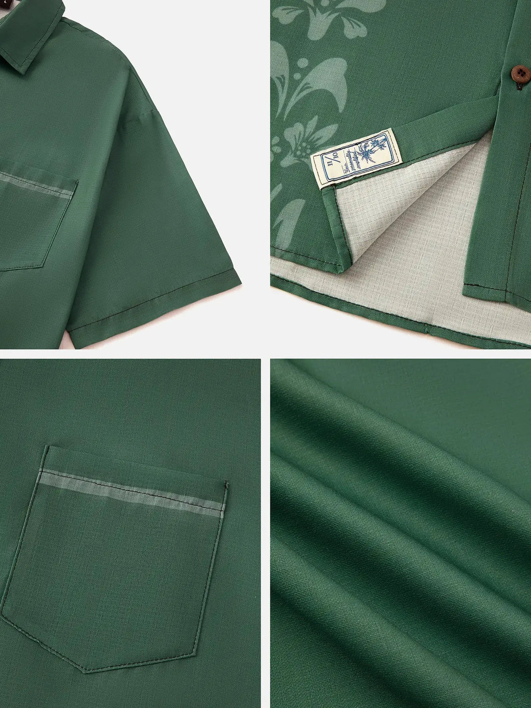 Cotton Short Sleeve Button Down Men's Summer Print Shirt