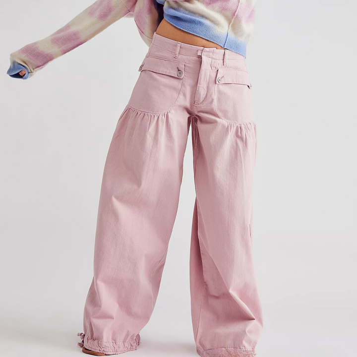 Wide Leg Jeans Women's Denim Bohemian Chic Trousers