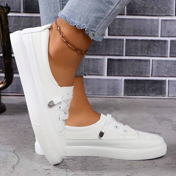 Leather Slip On Sneakers for Women Summer Casual Wear
