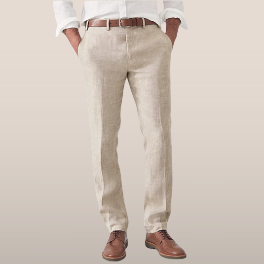 Linen Men's Summer Trousers Casual Chinos Pants