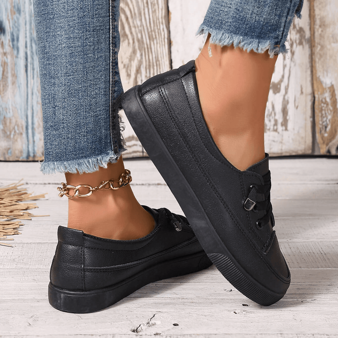Leather Slip On Sneakers for Women Summer Casual Wear