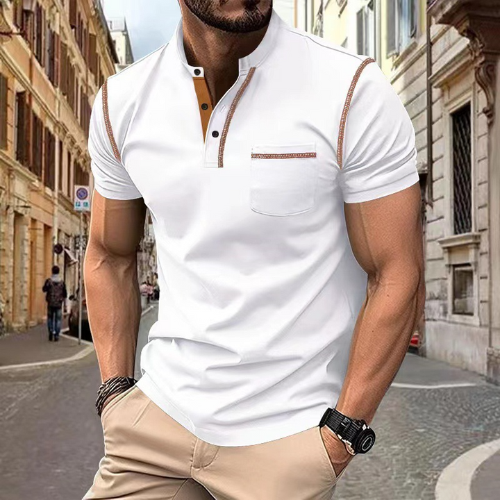 Men's Cotton Polo Shirt Summer Slim Fit Casual Fashionable Short Sleeve Shirt