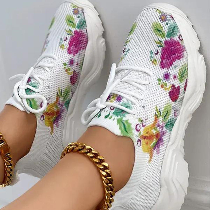 Elora™ | Comfort Fit | Breathable Shoe with Floral Pattern