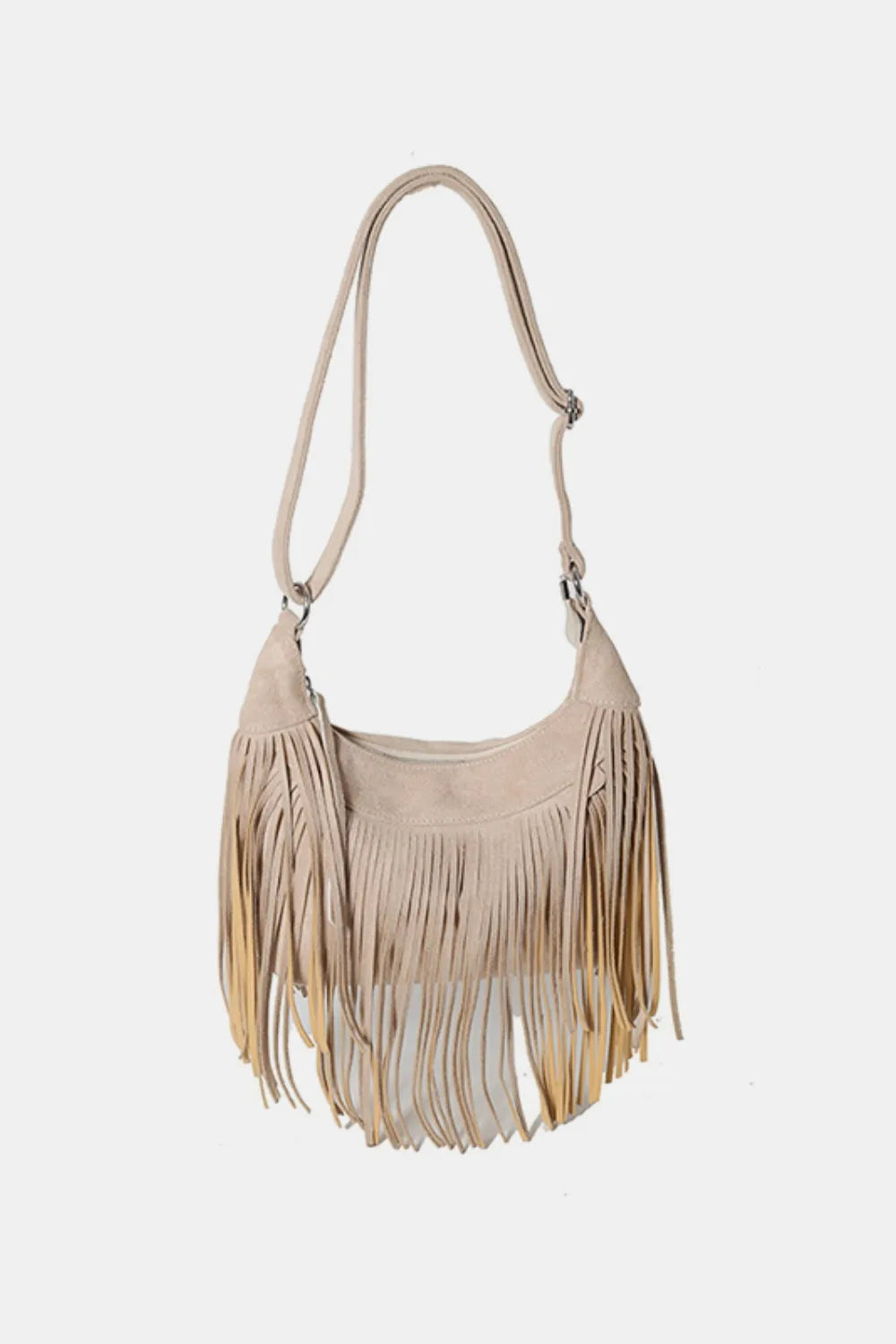Suede Tassel Fringe Shoulder Bag for Women Summer Festival Style