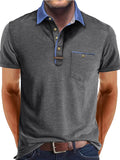 Cotton Polo Shirt Summer Breathable Slim Fit Casual Men's Short Sleeve Top