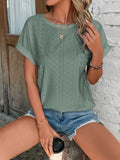 Women's T-Shirt Summer Fashion Breathable Cotton Knit Casual Short Sleeve Top