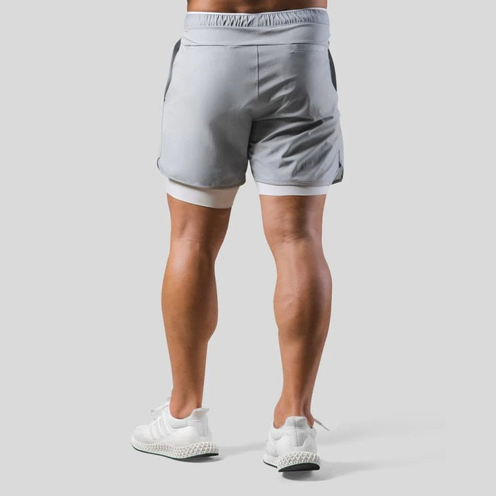 Cotton Summer Men's 2-in-1 Training Shorts