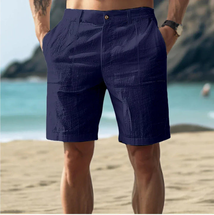 Men's Linen Summer Shorts Casual Lightweight Beachwear