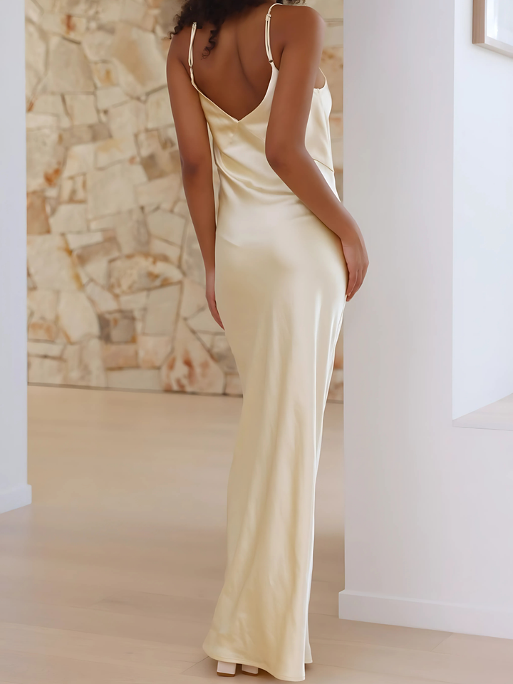 Adjustable Straps Maxi Dress | Yellow2