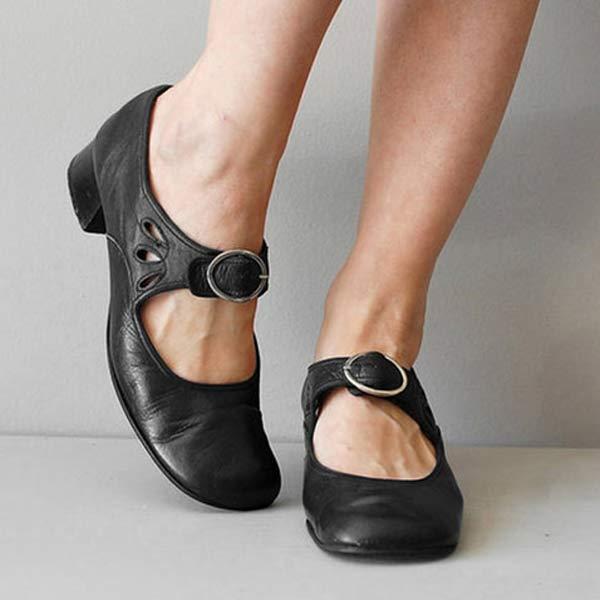 Jillian™ | Medieval Buckle Low Heels