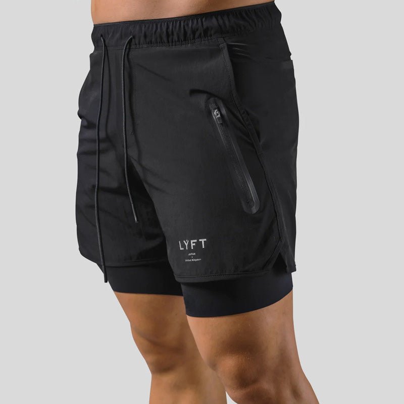 Cotton Summer Men's 2-in-1 Training Shorts