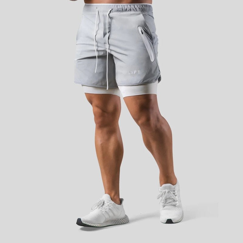 Cotton Summer Men's 2-in-1 Training Shorts