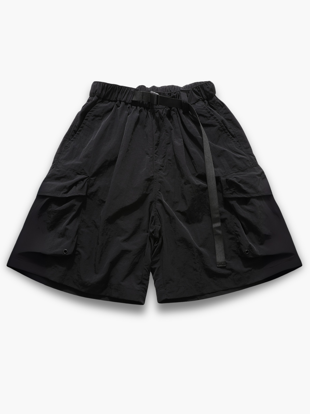 Men's Cotton Cargo Shorts Summer Built-in Belt Relaxed Fit