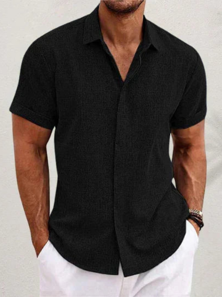 Button-Up Shirt for Men | Classic Fit | Black