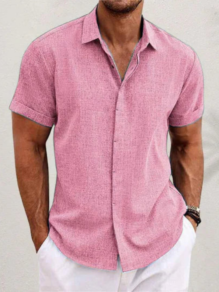 Button-Up Shirt for Men | Classic Fit | Pink