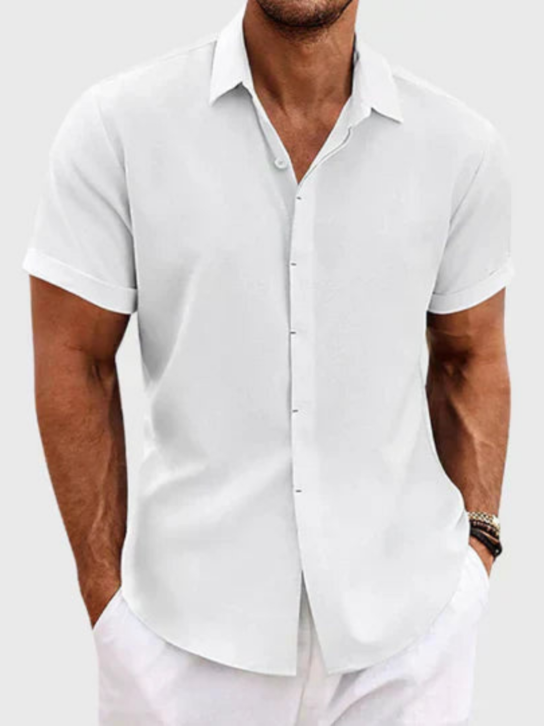 Button-Up Shirt for Men | Classic Fit | White