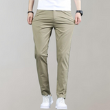 Men's Straight Leg Chino Trousers Lightweight Quick Dry Golf Pants