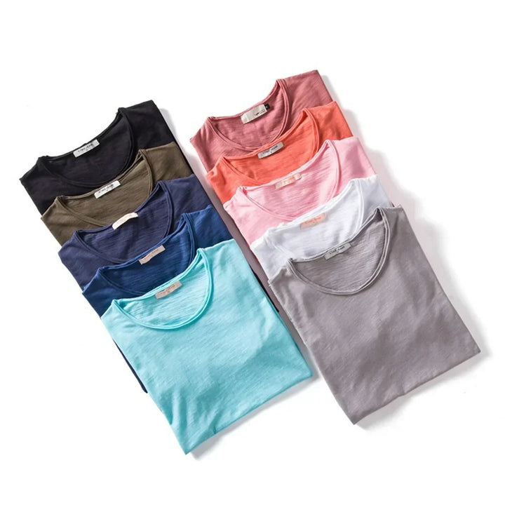 Men's Cotton T-Shirt Slim Fit Lightweight Summer Tee