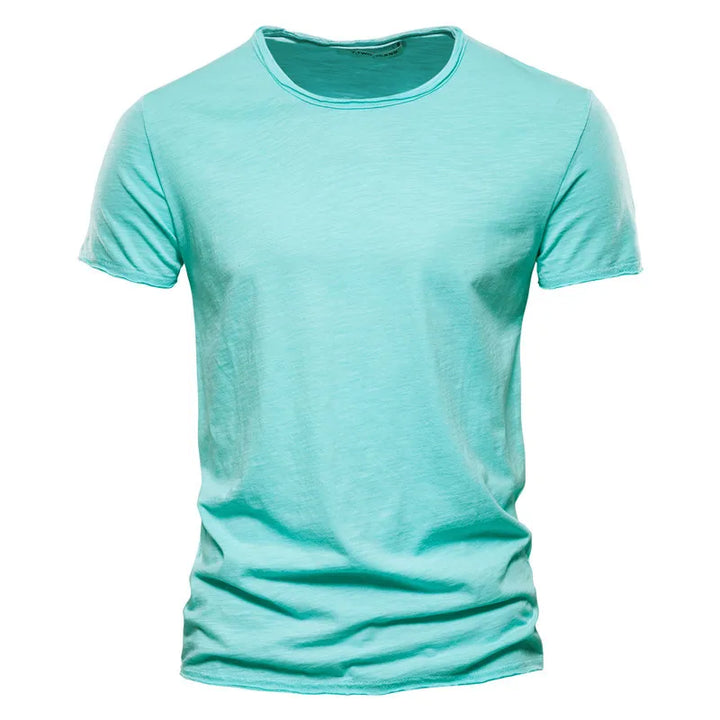 Men's Cotton T-Shirt Slim Fit Lightweight Summer Tee