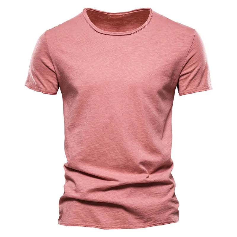 Men's Cotton T-Shirt Slim Fit Lightweight Summer Tee