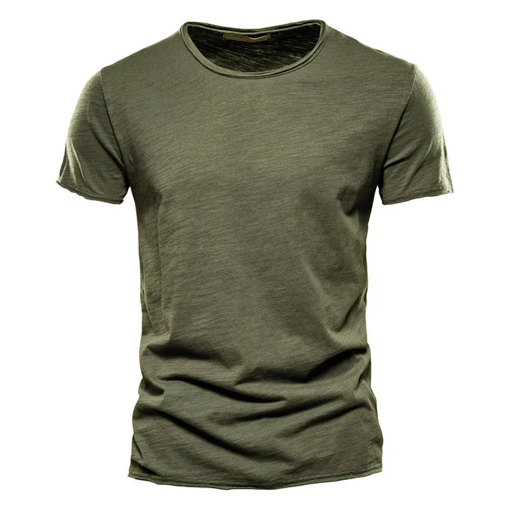 Men's Cotton T-Shirt Slim Fit Lightweight Summer Tee