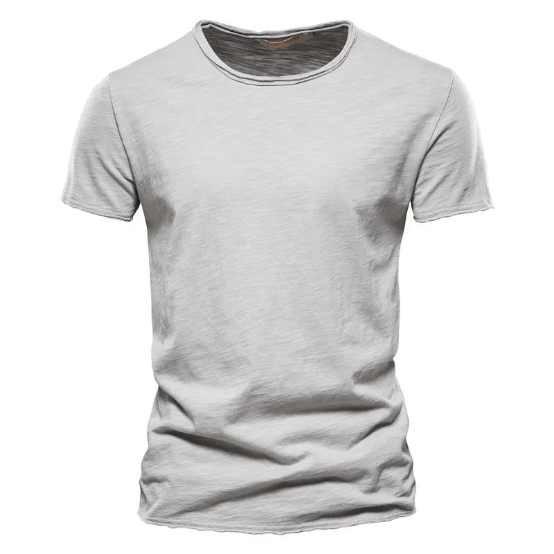 Men's Cotton T-Shirt Slim Fit Lightweight Summer Tee
