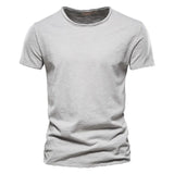 Men's Cotton T-Shirt Slim Fit Lightweight Summer Tee