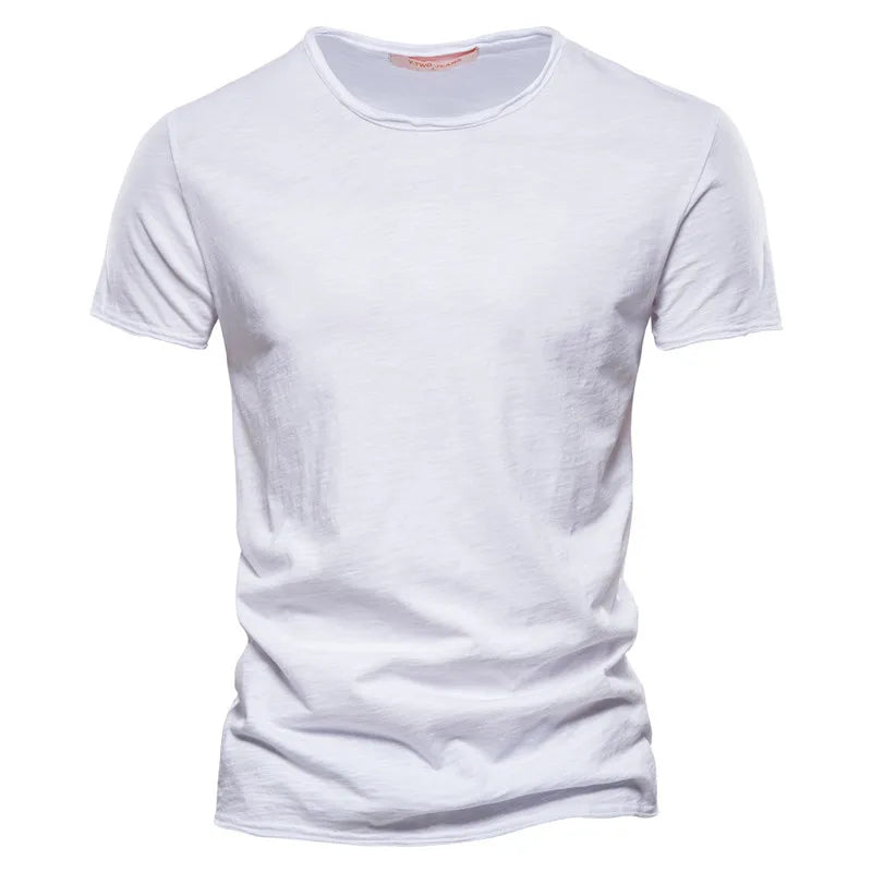 Men's Cotton T-Shirt Slim Fit Lightweight Summer Tee