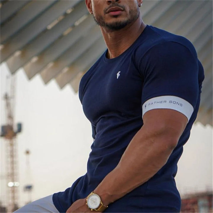 Men's T-Shirt Cotton Short Sleeve for Summer