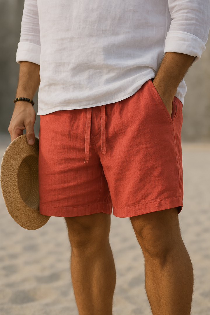Linen Shorts Cotton Breathable Casual Linen For Men Shorts